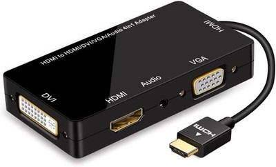 HDMI auf VGA DVI Adapter Converter 1080P Synchronanzeige zu VGA Audio 4 in 1