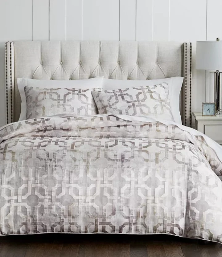 Hotel Collection "Fresco Jacquard" KING Comforter, Gold, New! - Image 4 of 4