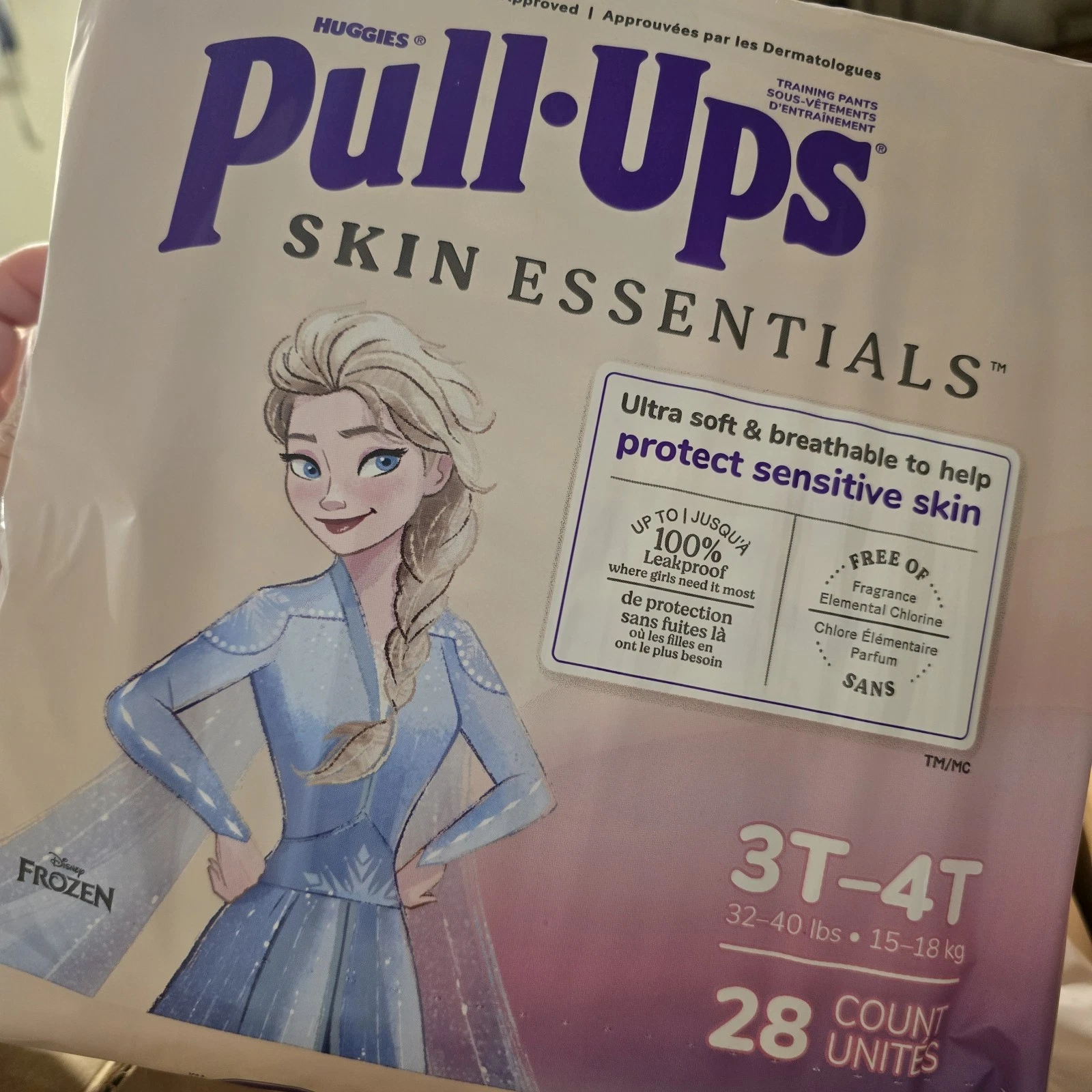 *CASE Frozen Pull-Ups Skin Essentials Luxury Training Pants 3T-4T - 112ct 4PACKS