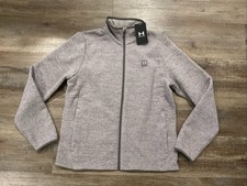 Under Armour Women's Medium Full Zip Specialist Tetra Grey Jacket New With Tags