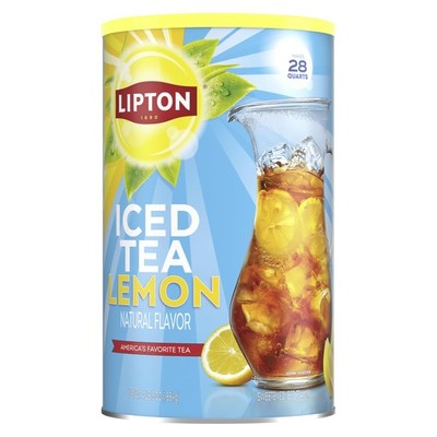 Lipton Lemon Powdered Iced Tea, Sweetened, Makes 28 28 Quarts (Pack of 1) 