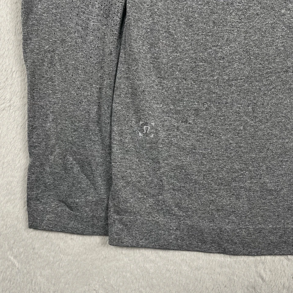 Lululemon Metal Vent Tech 1/2 Zip Mens Medium Gray Gatorade Logo Gym Wicking - Image 3 of 4