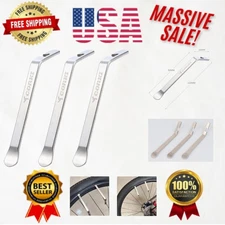 3-Pc Lightweight Bicycle Tire Removal Tool Set - Durable Stainless Steel