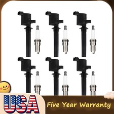 Pack 6 Ignition Coil Platinum Spark Plug for Ignition Coil and spark plug