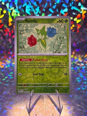 ROSELIA 008/162 COMMON TEMPORAL FORCES POKEMON LP REVERSE HOLO