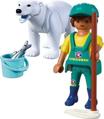 PLAYMOBIL 72090 Zoo: Eisbär und Pfleger
