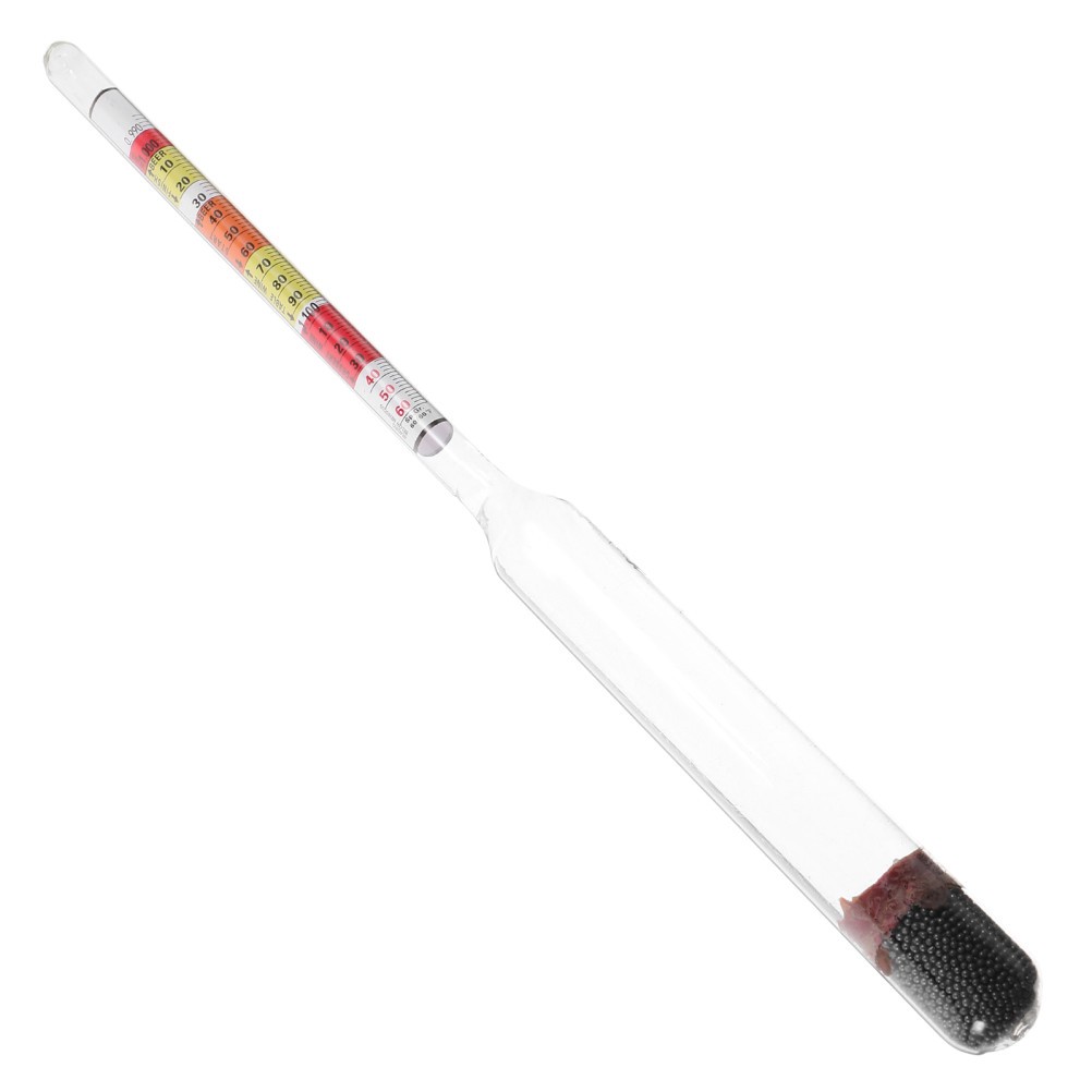 Home Use Glass Alcohol Hydrometer for Wine Brewing Easy Accurate Alcoholmeter