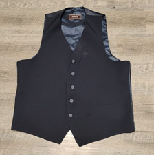 Vtg 70s Levis Panatela Sportswear 5-Button Blue Vest Men  s Adjustable Size Large