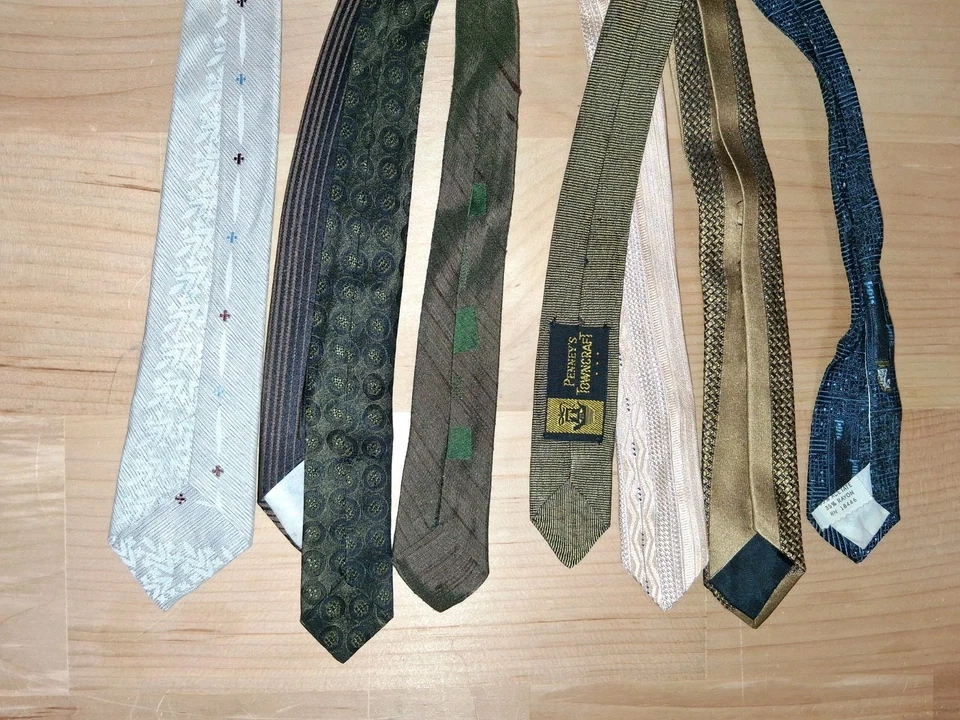 Lote de 8 corbatas flacas MCM jazz mara vintage Rockabilly años 50 60 ratpack COMO ESTÁ Foto 4 de 4