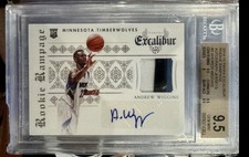 GEM MINT Andrew Wiggins 2014 Panini Excalibur Rookie Rampage Auto #3 RPA See Pix