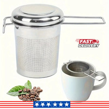 Stainless Steel Tea Infuser Filter with Lid Folding Handle Loose Leaf Tea