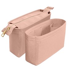 Felt Tote Bag organizer with Zipper Small Purse Organizer Insert With 2 Packs...