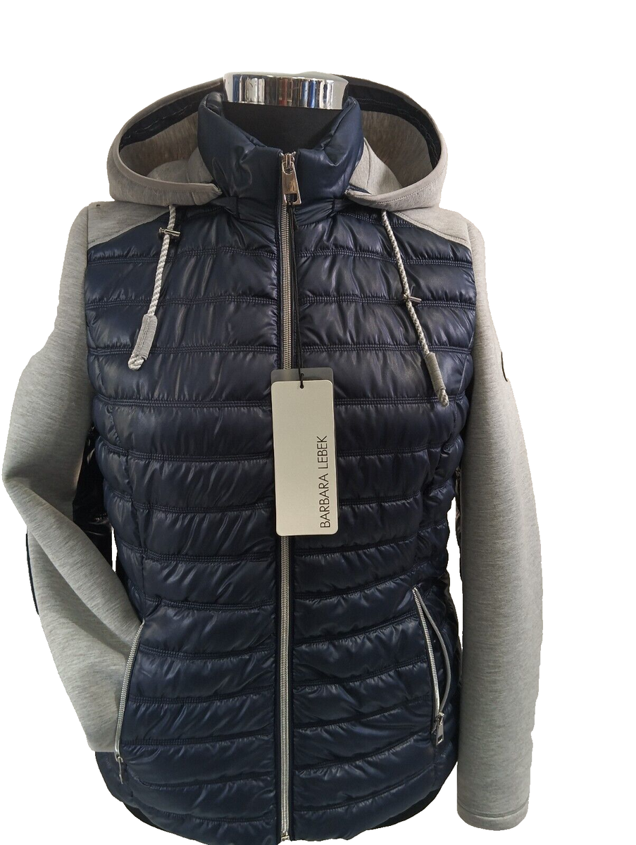Barbara Lebek Piumino donna 100grammi con cappuccio e maniche in