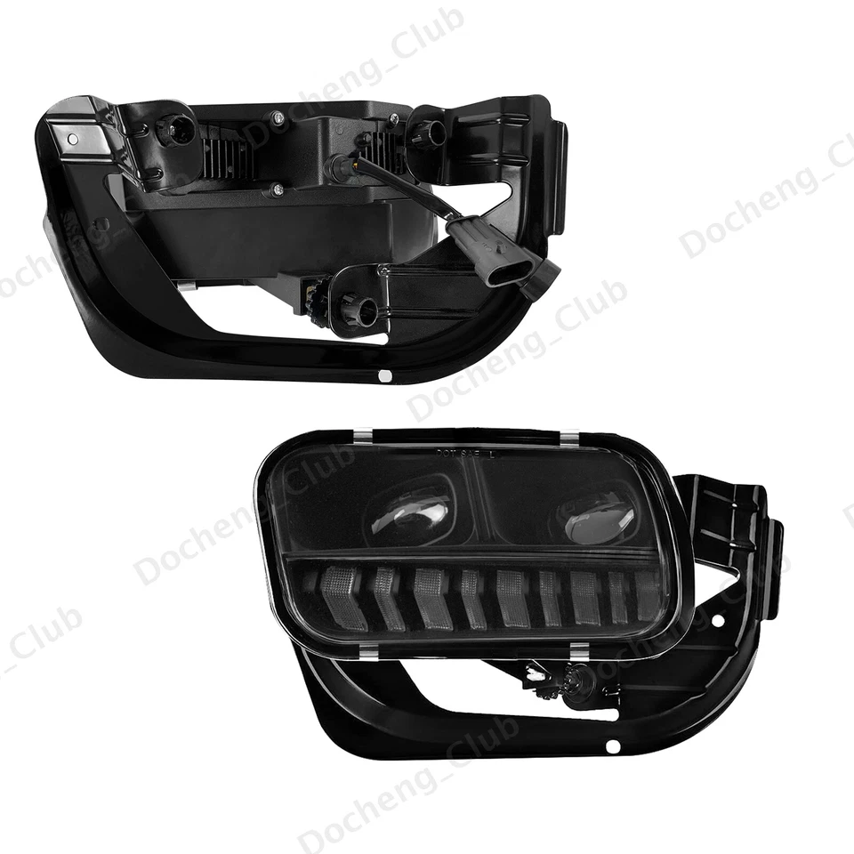 For 2009-2018 Dodge Ram 1500 2500 3500 LED Fog Lights Front Bumper Lamps+DRL Foto 3 de 4