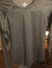 Ladies Warm Essentials Animal Print Winter Top Size Small