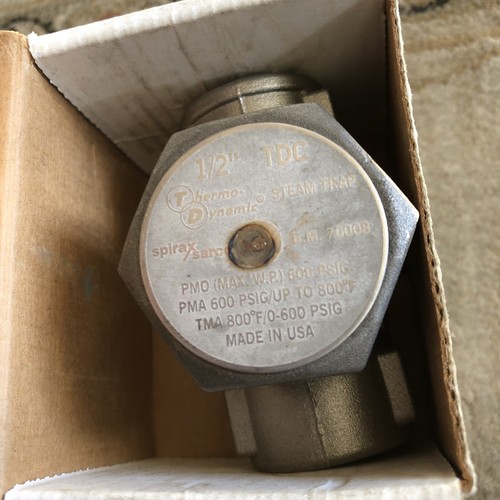NEW 1/2" NPT TDC SPIRAX SARCO THERMO-DYNAMIC STEAM TRAP B.M. 70008 ,EB,AJ - Picture 6 of 7