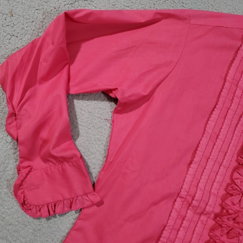 Vintage Delton Smoking Hemd Herren Medium Rosa Rüschen Langarm 70er French Cuff - Bild 4 von 24