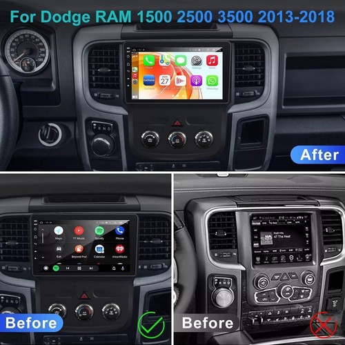 For Dodge Ram 1500 2500 3500 2013-2018 4+64G Android 13 Carplay Car Stereo Radio - Picture 6 of 18