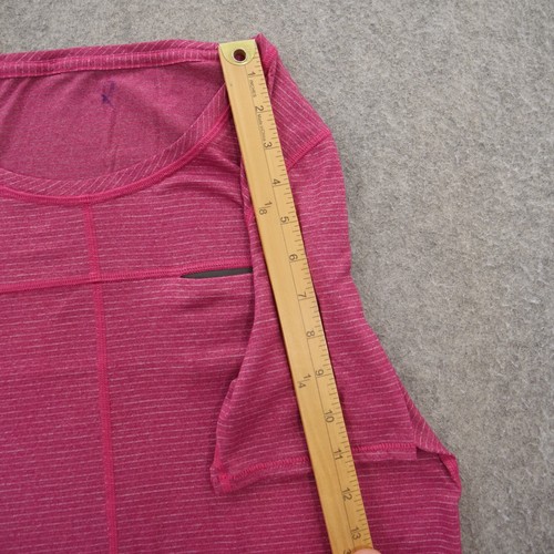 Lululemon Top Womens Medium 8 Pink Run Away Shirt Tee Pockets Active Gym Yoga - Picture 11 of 11