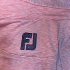 MENS XL FOOTJOY GOLF  GOLF SHIRT FJ RED and White/Black stripe — photo 6