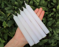 Lot of 5 x 6" Taper Candles: WHITE Spell Candle Altar Ritual Household 