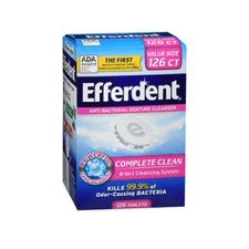 Efferdent Anti-Bacterial Denture Cleanser 126 Tabs By Efferdent