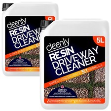 Cleenly Resin Driveway Cleaner Patio Mould Algae Remover Drive Way Tarmac 10L