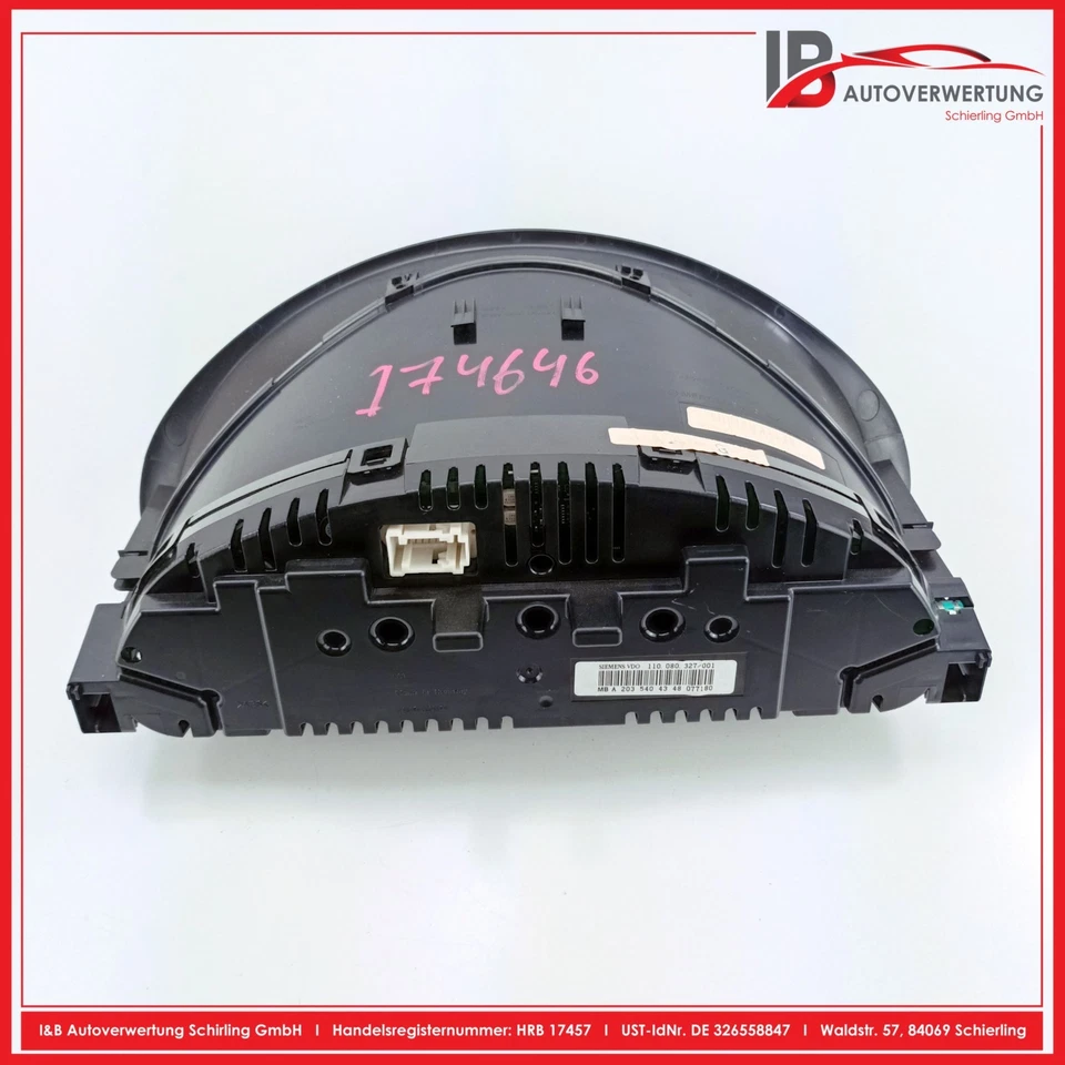 Cuadro de instrumentos velocímetro MERCEDES BENZ CLASE C BERLINA W203 C280 4MATIC A2035404348 Foto 4 de 4