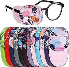  12 Pcs Eye Patches for Adults Eye Patch for Glasses Reusable Cute Style