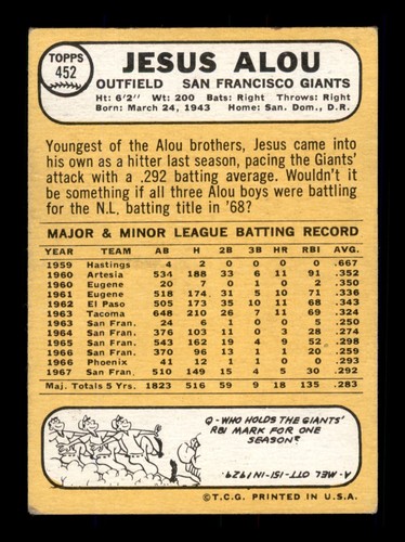 1968 TOPPS BASEBALL 335 TO 564 / SEE DROP DOWN MENU FOR CARD YOU WILL RECEIVE. - Picture 172 of 196
