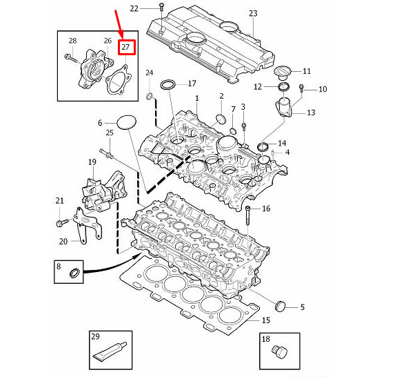 VOLVO V40 HATCHBACK VACUUM PUMP ADAPTER GASKET 31375310 GENUINE for