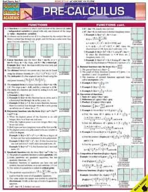 Pre-Calculus (Quick Study Academic) - Cards, by BarCharts Inc. - Good