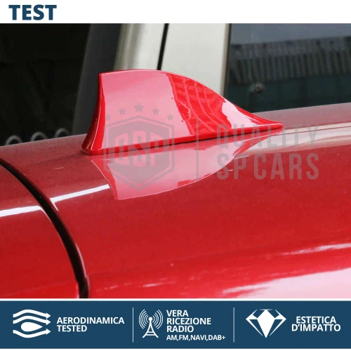 Antenna PINNA DI SQUALO Rossa PER Renault Clio 4 Vera Ricezione AM-FM-DAB+ - Immagine 3 di 4