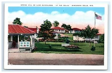 Postcard Spring Hill De Luxe Bungalows Wisconsin Dells Linen c1935 Unposted