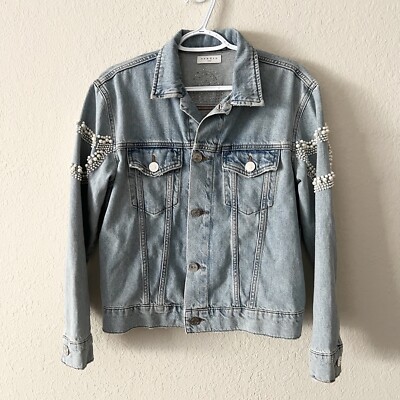 Jacket Clearance Sandro Jean Jacket With Pearls Cheap Sandro Eriko