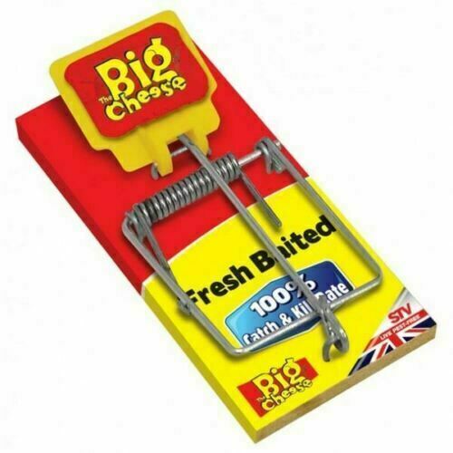 The Big Cheese Traditional Wooden Wood Baited Mouse Trap Mice Rodent Trap STV194