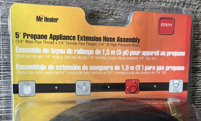 Mr. Heater F273717 Propane Appliance Extension Hose Assembly 1/4 in. x 5  ft. | eBay