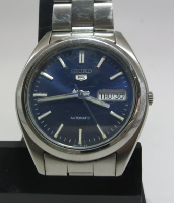 Seiko 5 Blue Dial Stainless Steel Automatic Watch - 7S26-1144