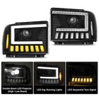 LED DRL Sequential Headlights For 2005-2007 Ford F250 F350 F450 F550 Super Duty