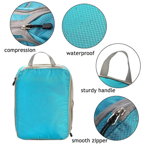 Packing Cubes Travel Pouches Luggage Organiser Bag Suitcase Clothes Storage Bag - Picture 12 of 35
