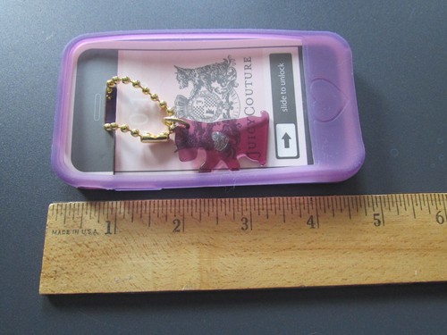 Juicy Couture Key fob Purse Charm iPhone 4 Case Purple or Blue New Vintage - Picture 14 of 28