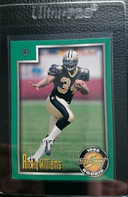 Ricky Williams Rookie Card 1999 SCORE #222 RICKY WILLIAMS ROOKIE CARD RC NEW ORLEANS SAINTS MINT ...