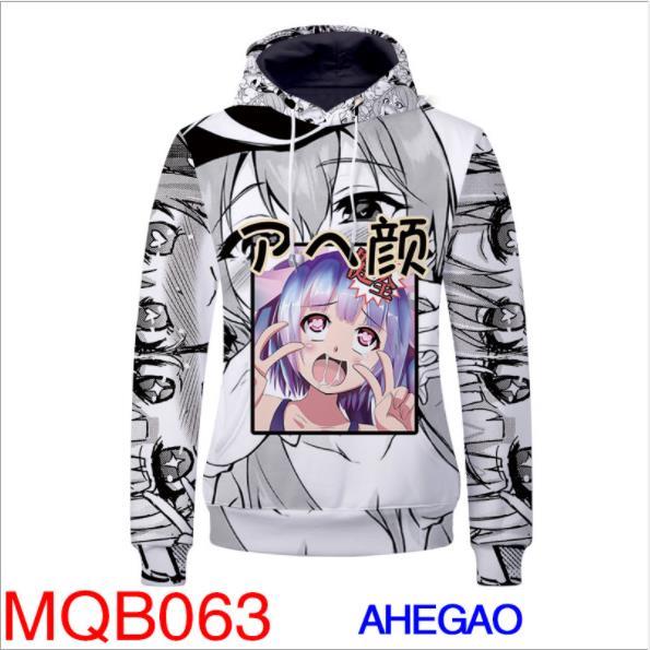 Felpa Con Cappuccio 3D Ahegao Hentai Harajuku - Stampa TV, Ragazzi/Adulti, Nuova Con Etichette