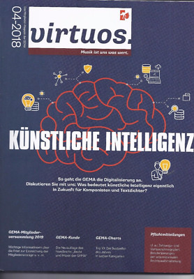 Zeitschrift / virtuos 04-2018  Künstliche Intelligenz, Rachel Portman, V.Klima  