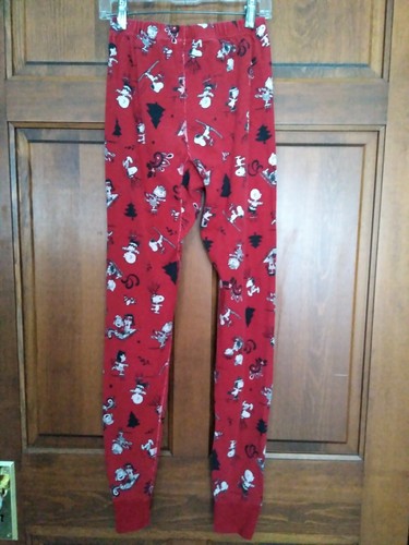 Hanna Andersson Kids Pajamas Snoopy Peanuts Red Top 160 US 14 Bottom Sz S ADULT - Picture 5 of 8