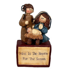 Blossom Bucket Bucketville Jesus is the Reason for the Season Figure Nativity