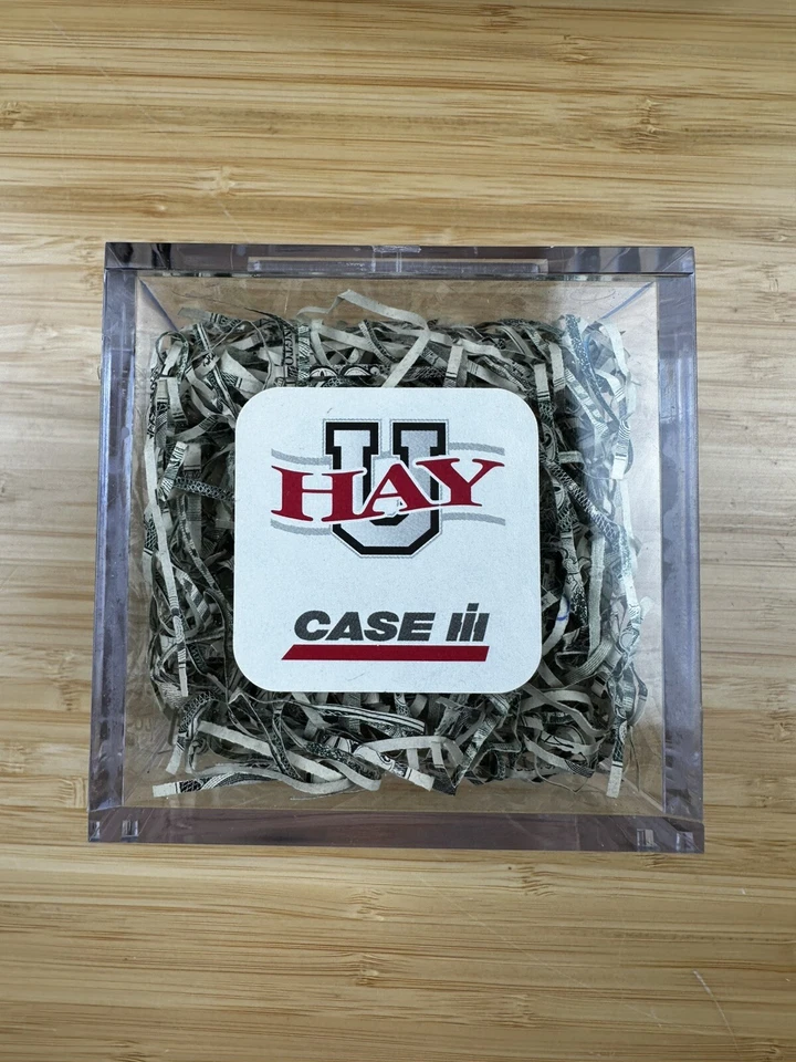 Case IH Harvesting Square Ball Holder With Shredded Real Money (one) - Image 2 of 4
