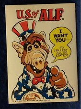 1987 TOPPS U. S. of ALF 1st Series Checklist Trading Card Sticker "Unmarked"
