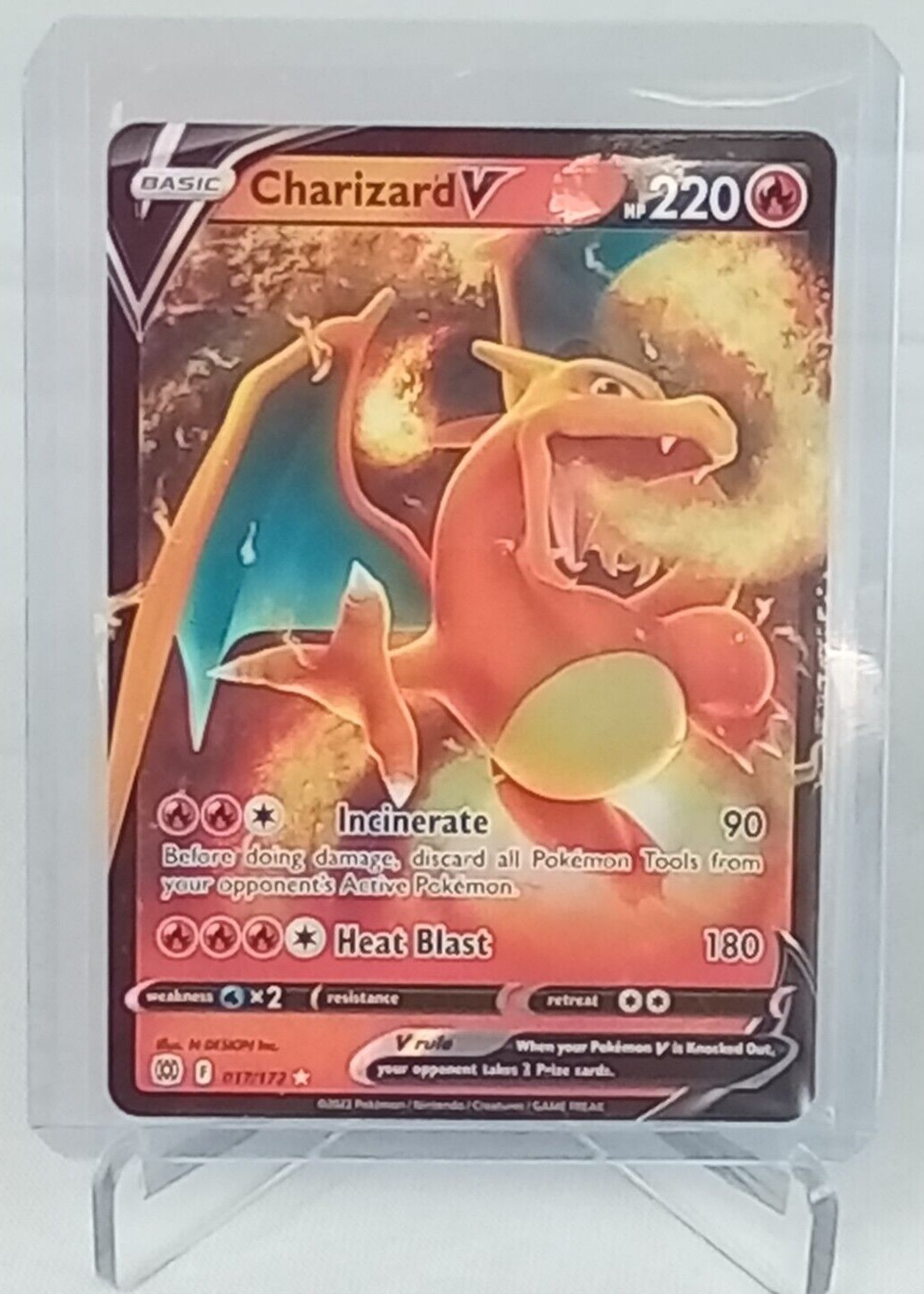 Charizard V 17/172 Rare Holo Pokémon Card 2022