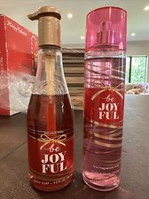 Bath Body Works Be Joyful Fine Fragrance Mist 8 fl oz Hand Soap 8.5 Oz. Set